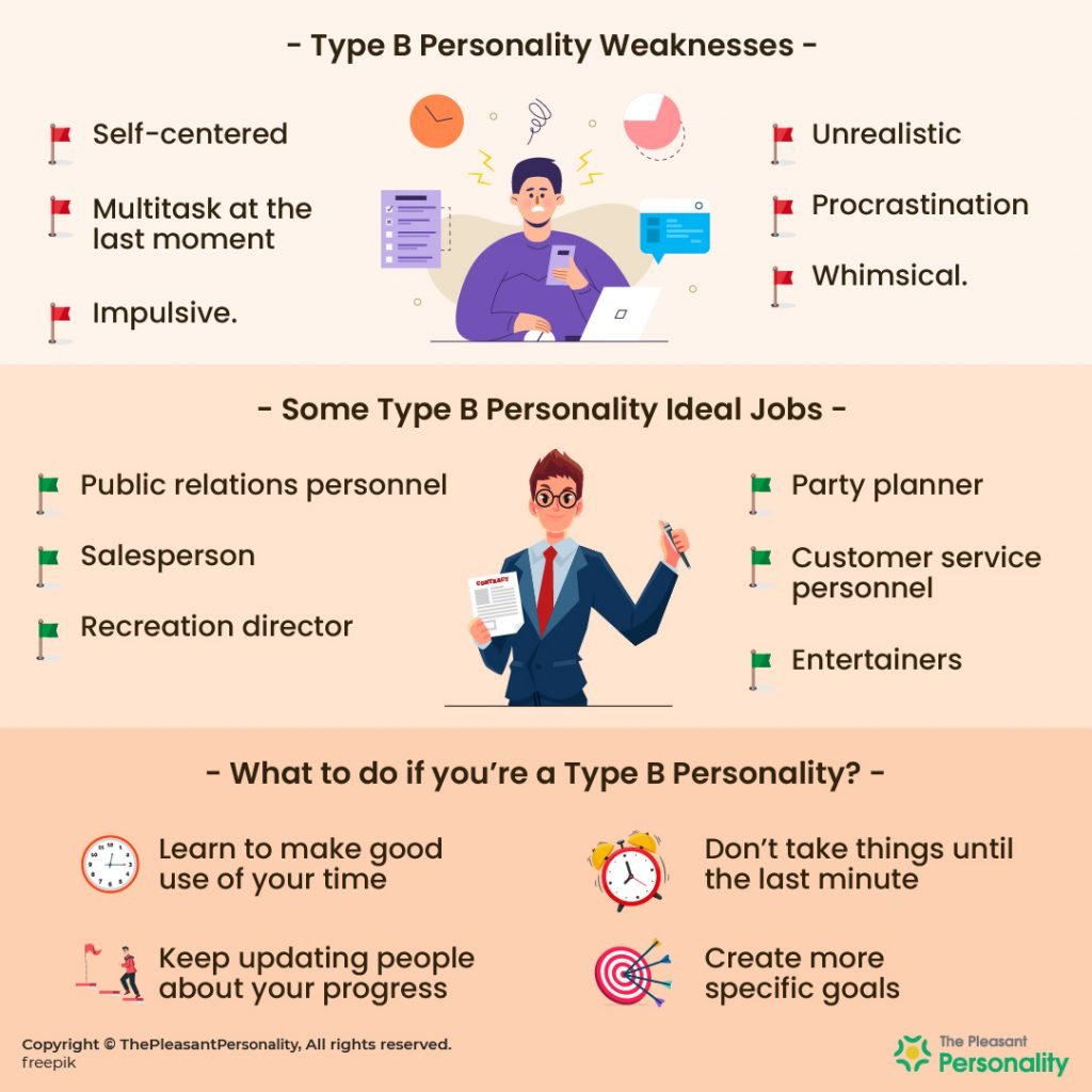 Type B Personality Weaknesses, Ideal Jobs & What to do if you are a Type B Personality